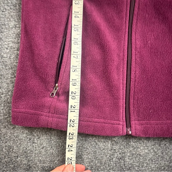COLUMBIA Women’s Burgundy Fleece Vest Full Zip size: XS - Picture 3 of 6